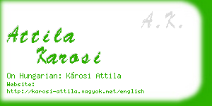 attila karosi business card