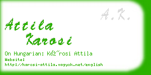 attila karosi business card